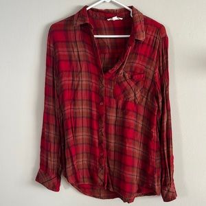 Size small plaid button down shirt